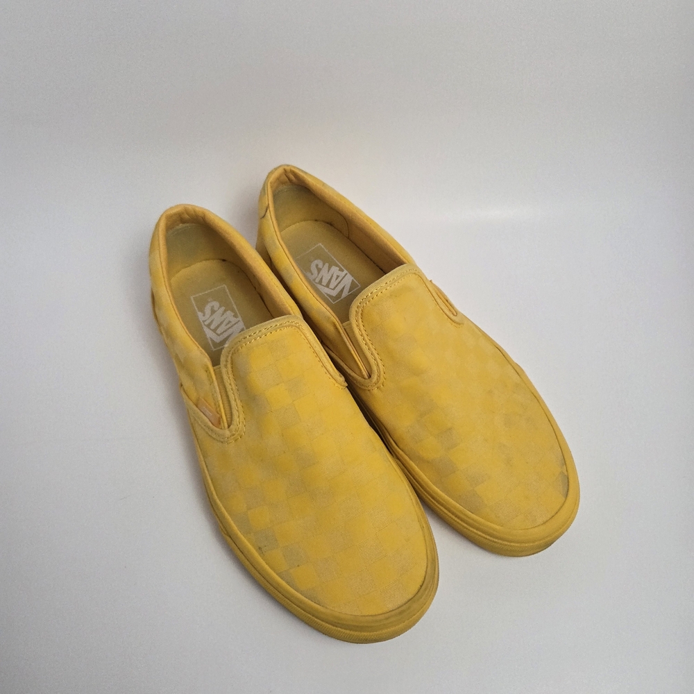 Vans Yellow Checkered Slip-On Sneakers